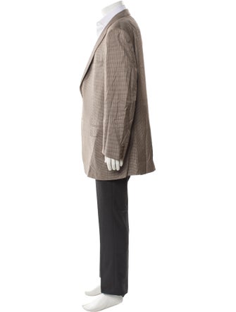 Ermenegildo Zegna Wool Houndstooth Print Blazer