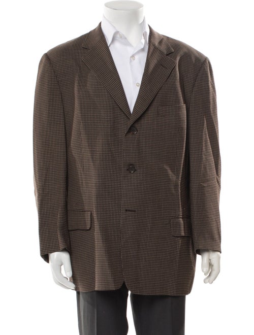 Ermenegildo Zegna Wool Plaid Print Blazer
