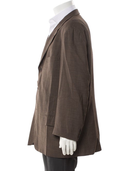 Ermenegildo Zegna Wool Plaid Print Blazer