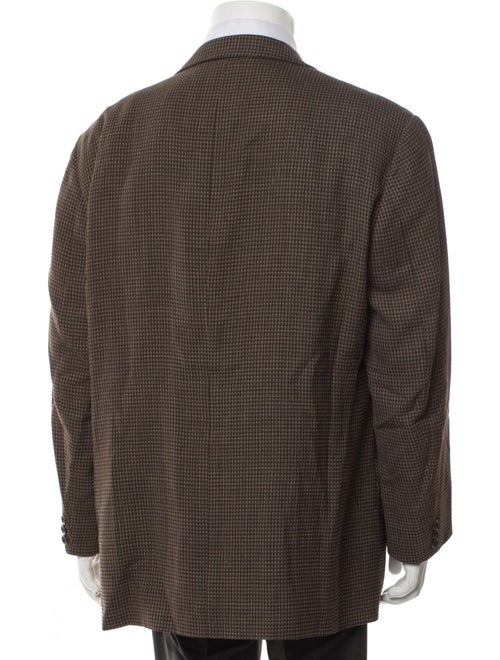 Ermenegildo Zegna Wool Plaid Print Blazer
