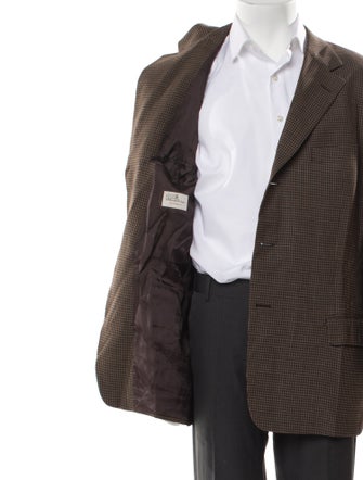 Ermenegildo Zegna Wool Plaid Print Blazer