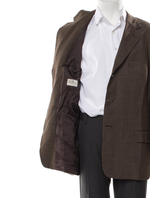 Ermenegildo Zegna Wool Plaid Print Blazer