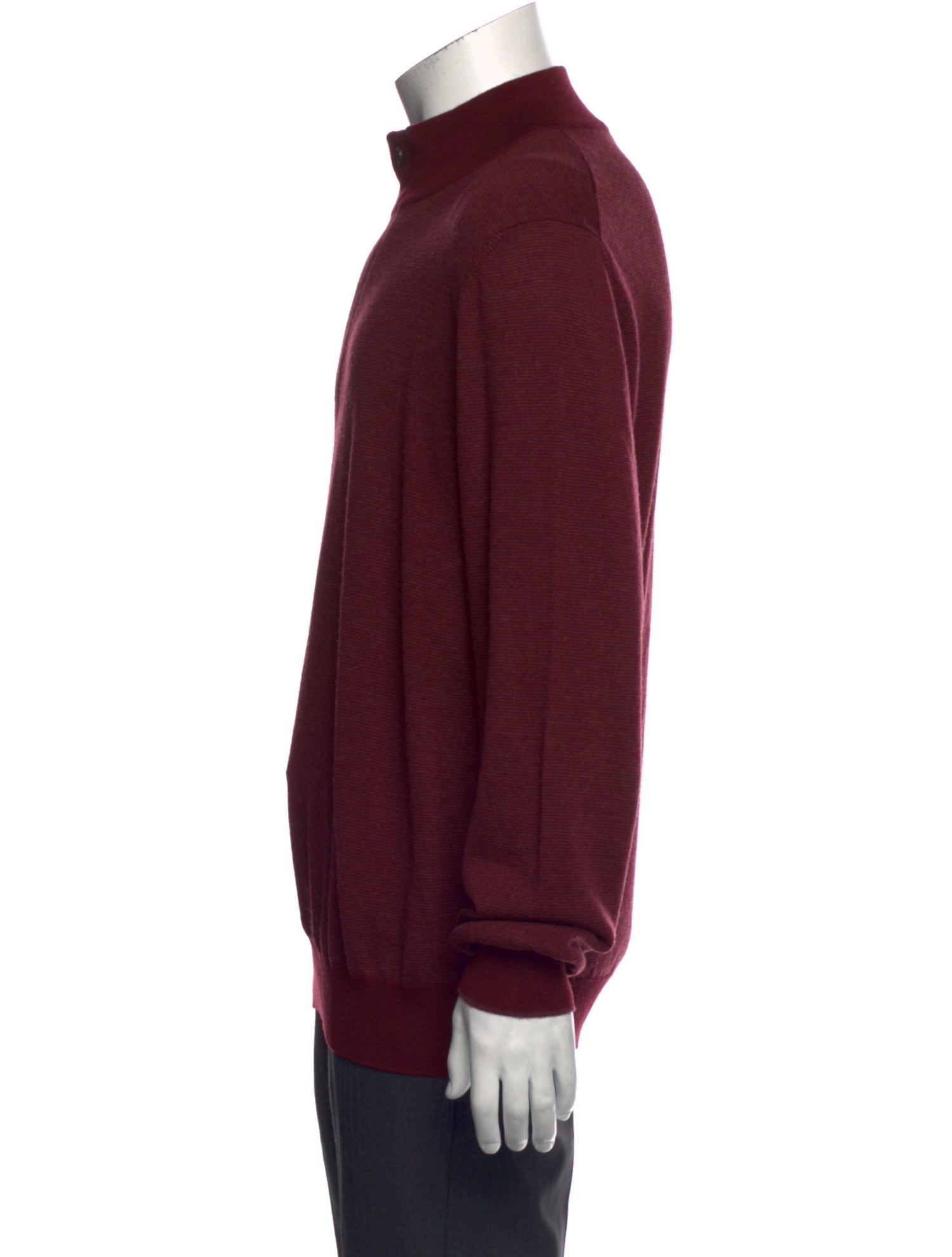 Ermenegildo Zegna Wool Mock Neck Polo Sweater