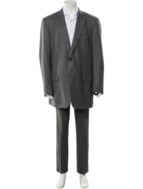 Ermenegildo Zegna Wool Houndstooth Print Blazer