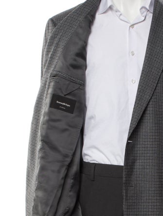 Ermenegildo Zegna Wool Houndstooth Print Blazer