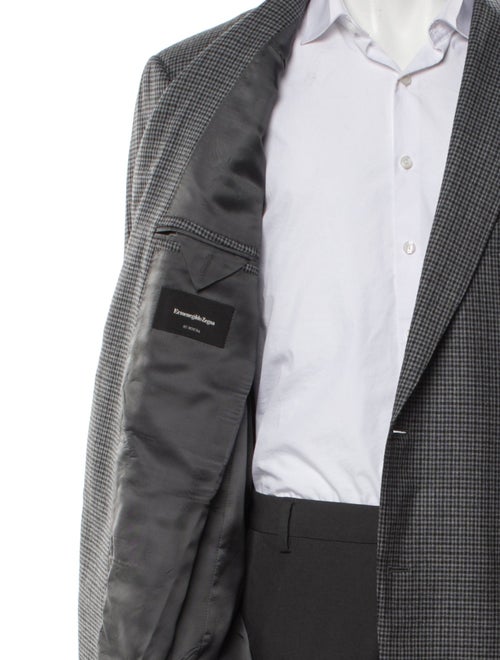 Ermenegildo Zegna Wool Houndstooth Print Blazer