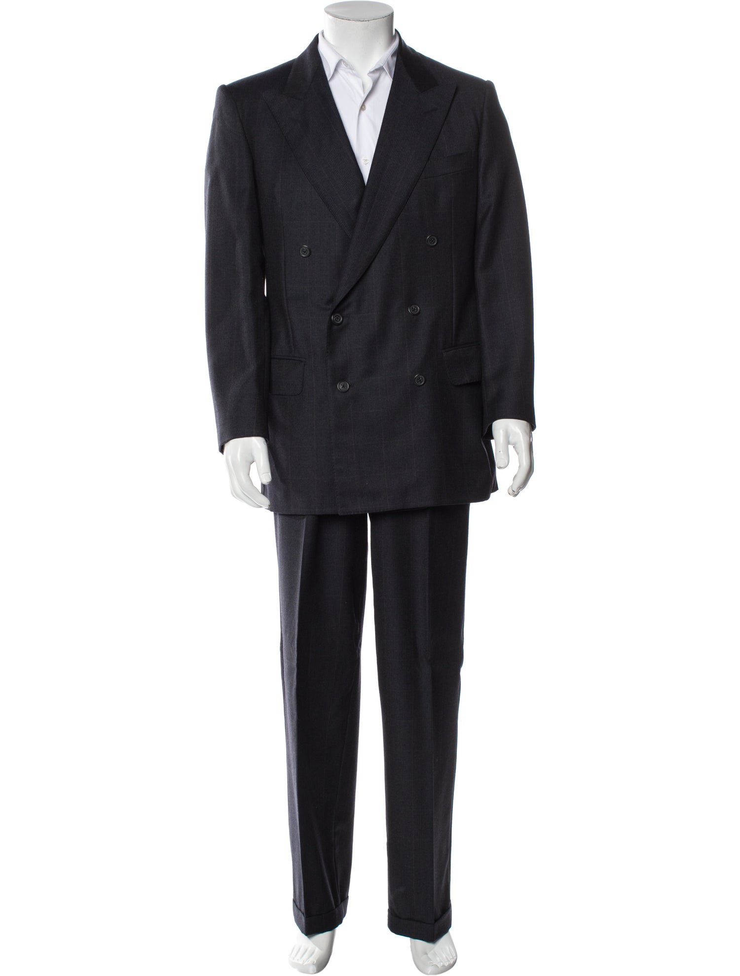 Ermenegildo Zegna Plaid Print Two-Piece Suit
