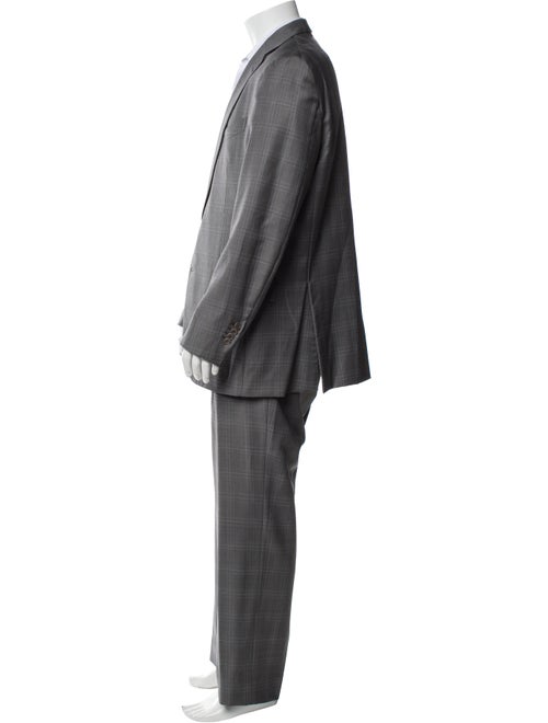 Ermenegildo Zegna Wool Plaid Print Two-Piece Suit