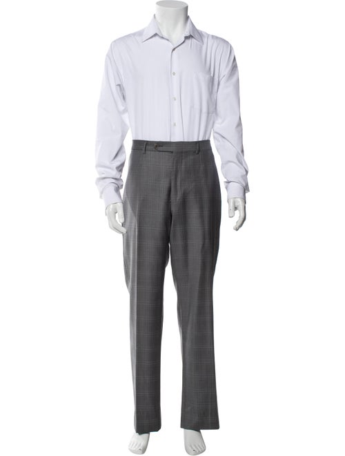 Ermenegildo Zegna Wool Plaid Print Two-Piece Suit