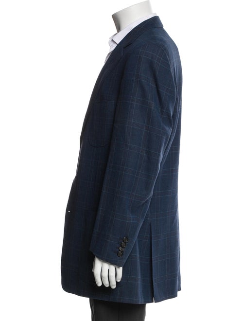 Ermenegildo Zegna Wool Plaid Print Blazer