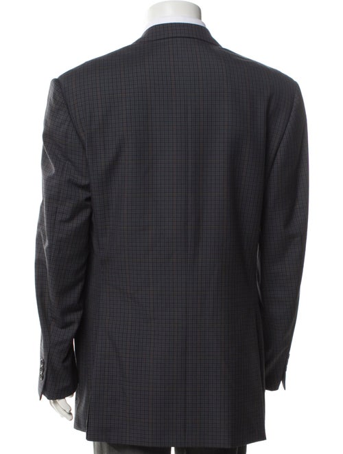 Ermenegildo Zegna Wool Plaid Print Blazer