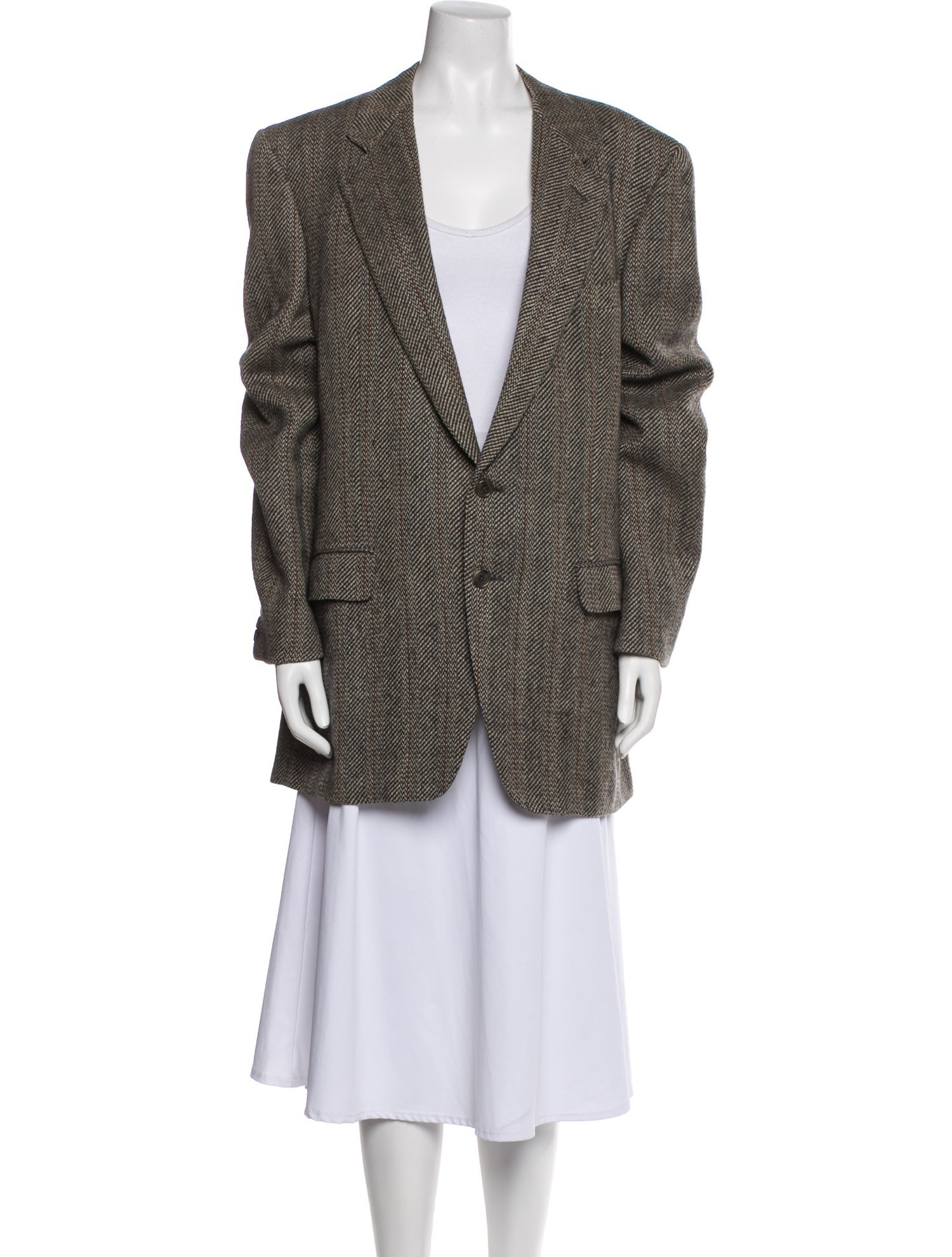 Ermenegildo Zegna Wool Houndstooth Print Blazer