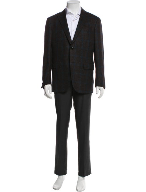 Ermenegildo Zegna Cashmere Plaid Print Blazer