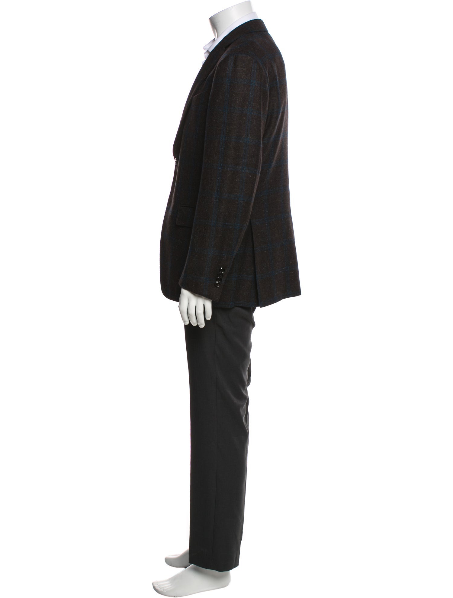 Ermenegildo Zegna Cashmere Plaid Print Blazer