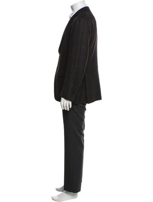 Ermenegildo Zegna Cashmere Plaid Print Blazer