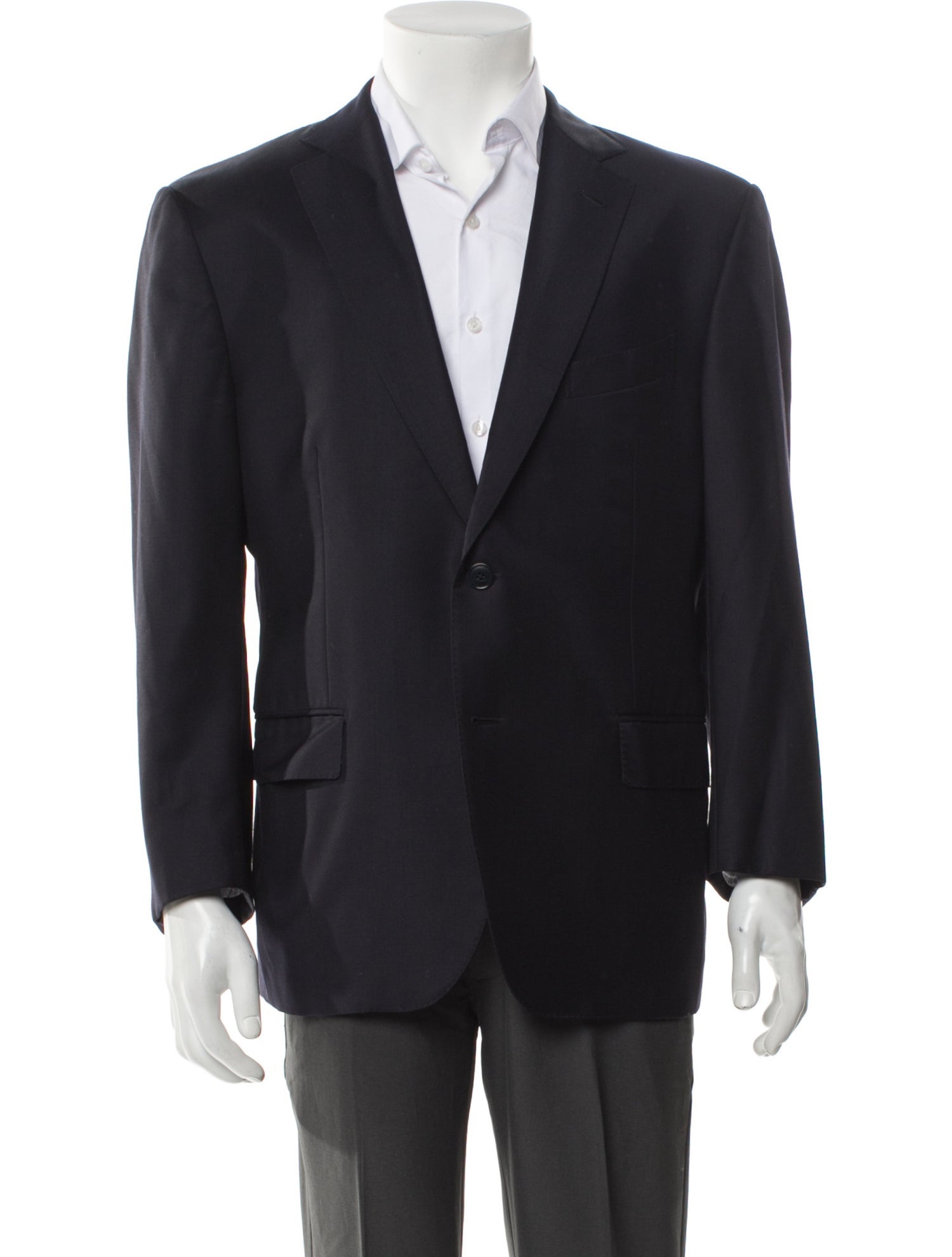 Ermenegildo Zegna Wool Embroidered Accent Blazer