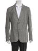 Ermenegildo Zegna Linen Leather Trim Embellishment Blazer