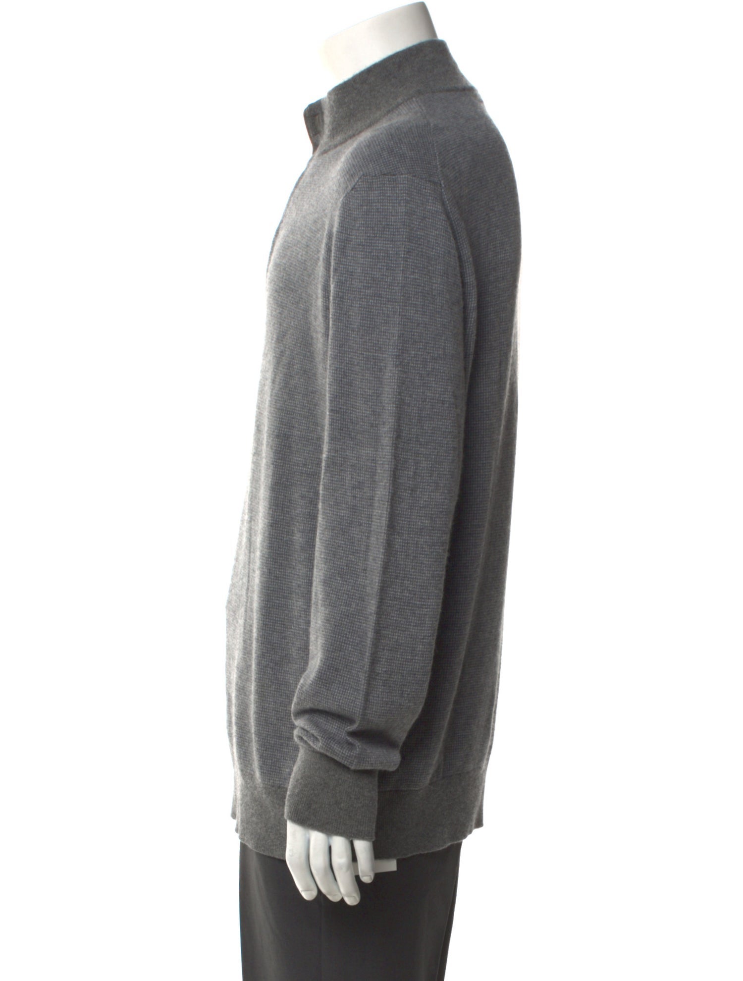 Ermenegildo Zegna Cashmere Mock Neck Polo Sweater