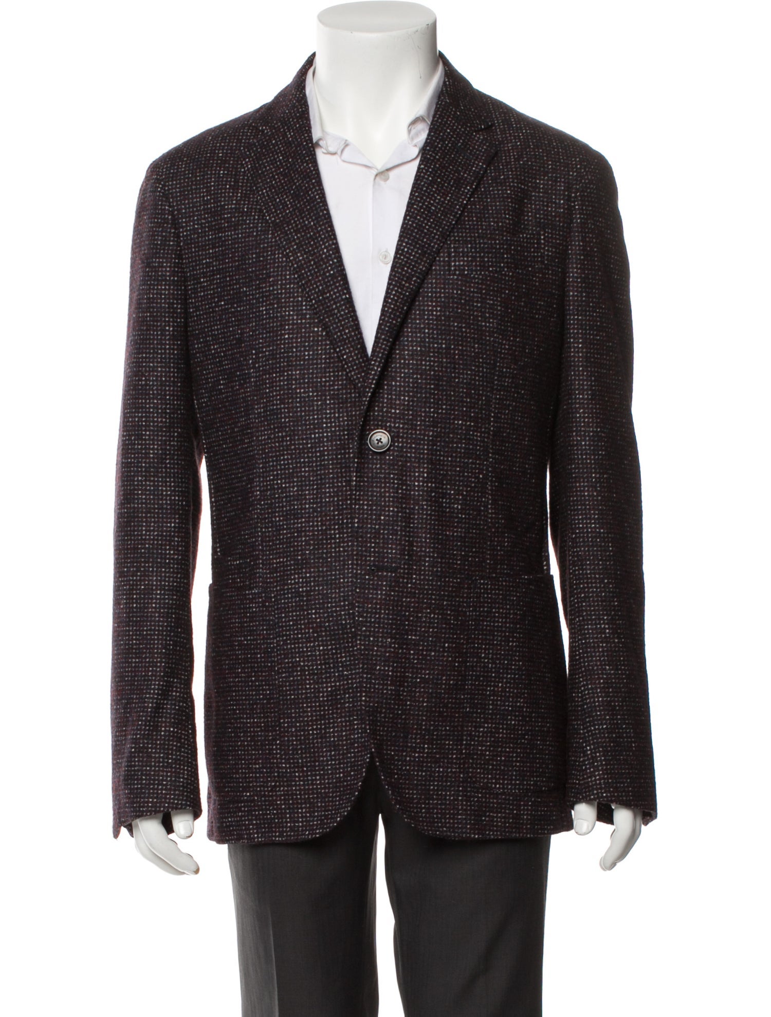 Ermenegildo Zegna Leather Trim Embellishment Blazer