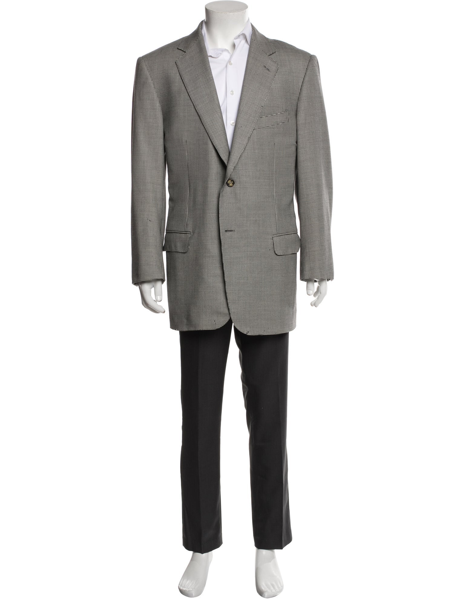 Ermenegildo Zegna Wool Plaid Print Blazer