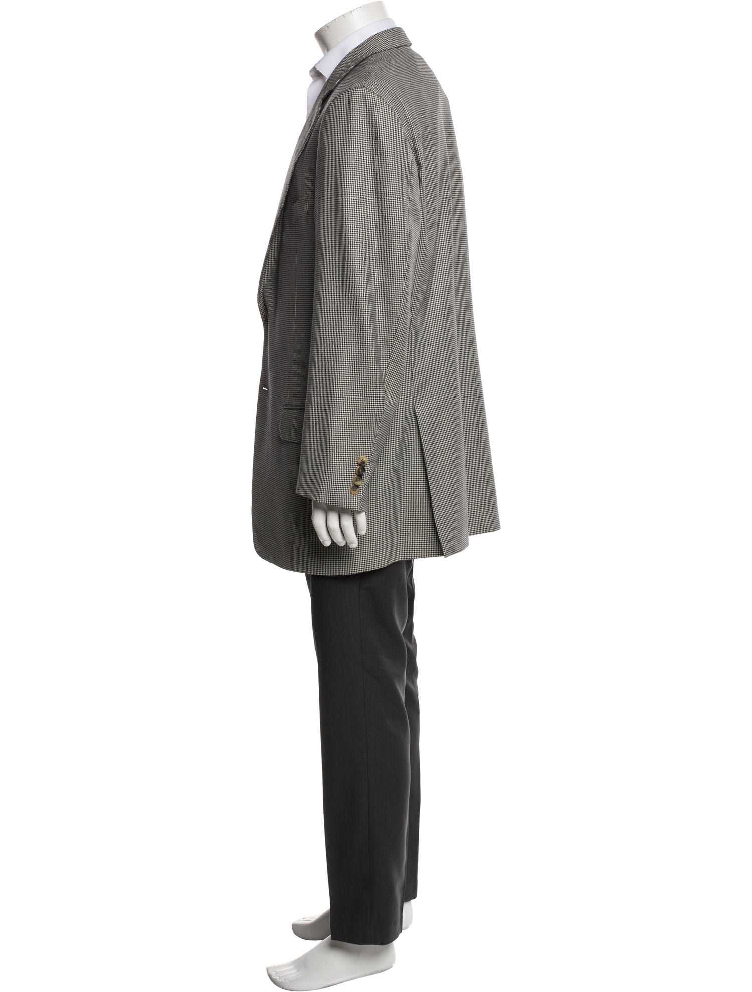 Ermenegildo Zegna Wool Plaid Print Blazer