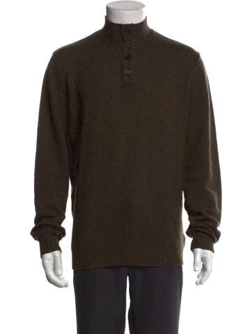 Ermenegildo Zegna Sweaters Cashmere Mock Neck Polo Sweater Us42, It52 | XL