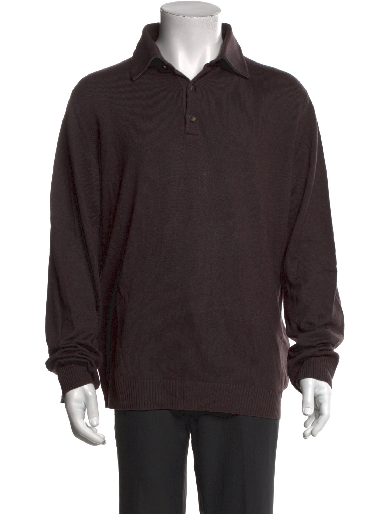 Ermenegildo Zegna Silk Collar Polo Sweater