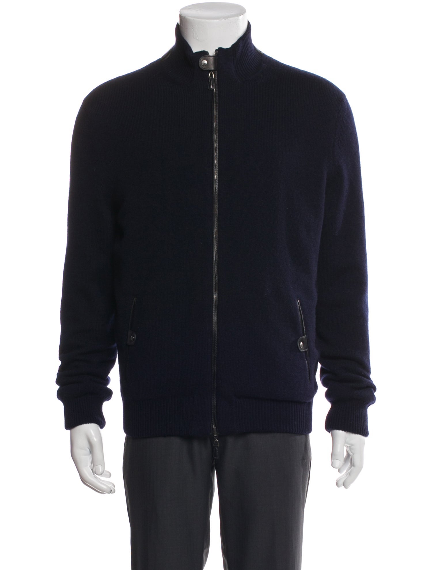 Ermenegildo Zegna Cashmere Mock Neck Cardigan w/ Tags