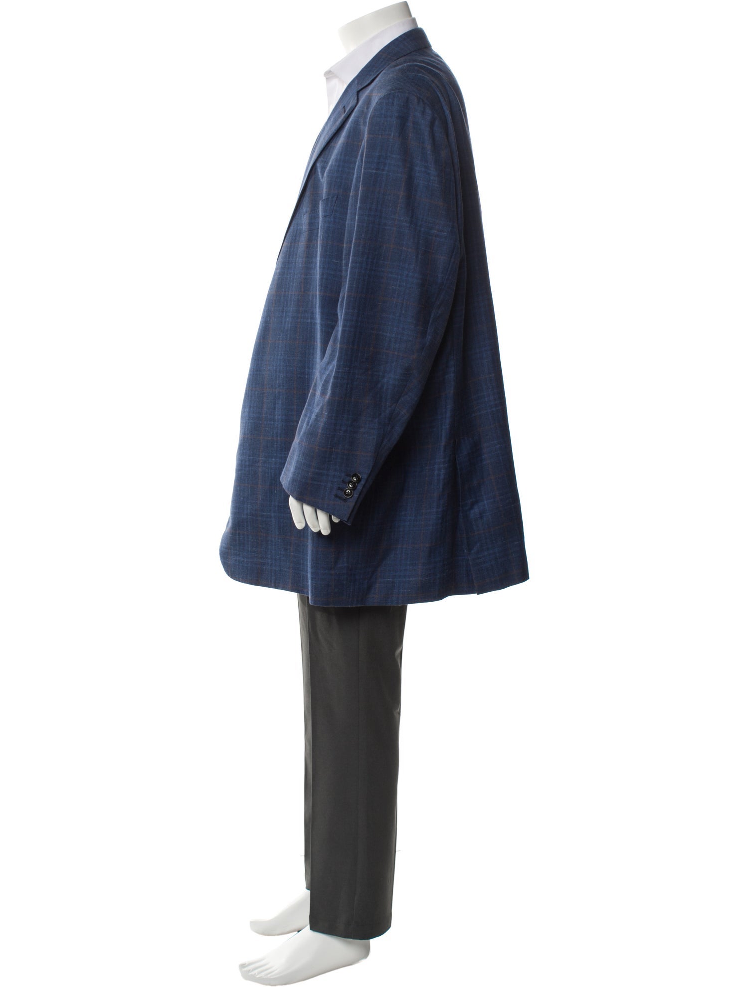 Ermenegildo Zegna Cashmere Plaid Print Blazer