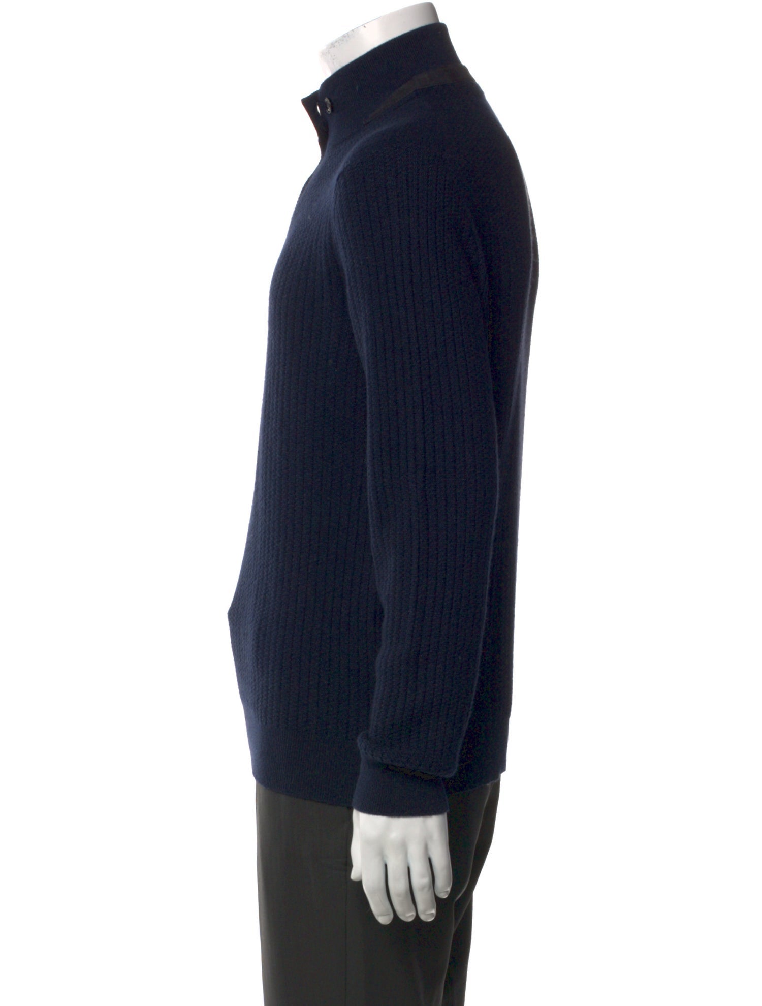 Ermenegildo Zegna Silk Mock Neck Polo Sweater