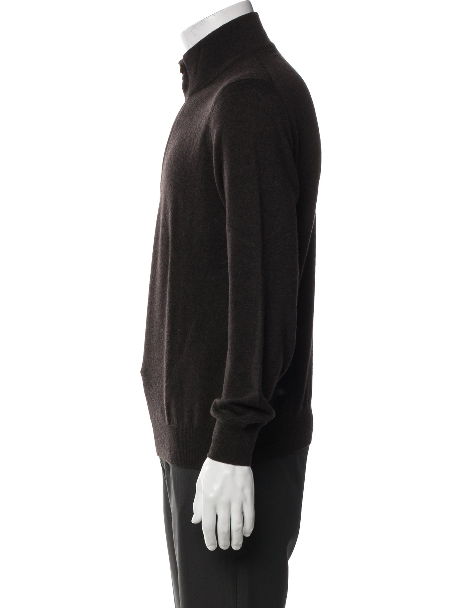 Ermenegildo Zegna Cashmere Mock Neck Polo Sweater