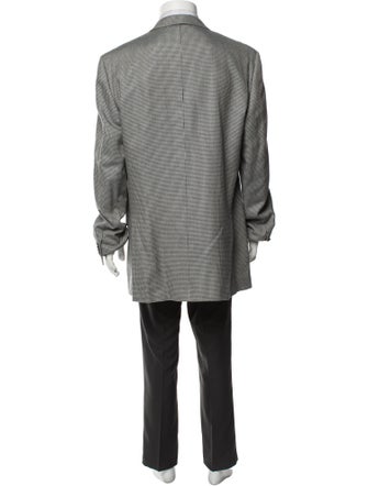 Ermenegildo Zegna Silk Plaid Print Blazer