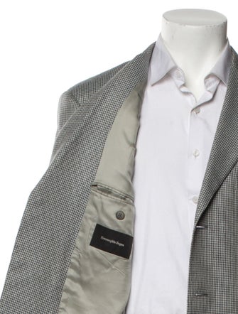 Ermenegildo Zegna Silk Plaid Print Blazer