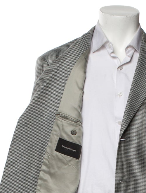 Ermenegildo Zegna Silk Plaid Print Blazer