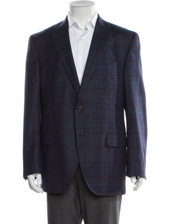Ermenegildo Zegna Wool Plaid Print Blazer