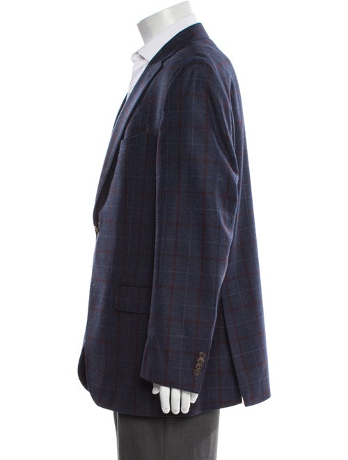 Ermenegildo Zegna Wool Plaid Print Blazer