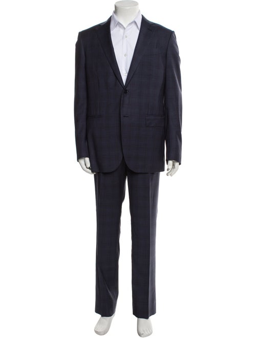 Ermenegildo Zegna Wool Plaid Print Two-Piece Suit