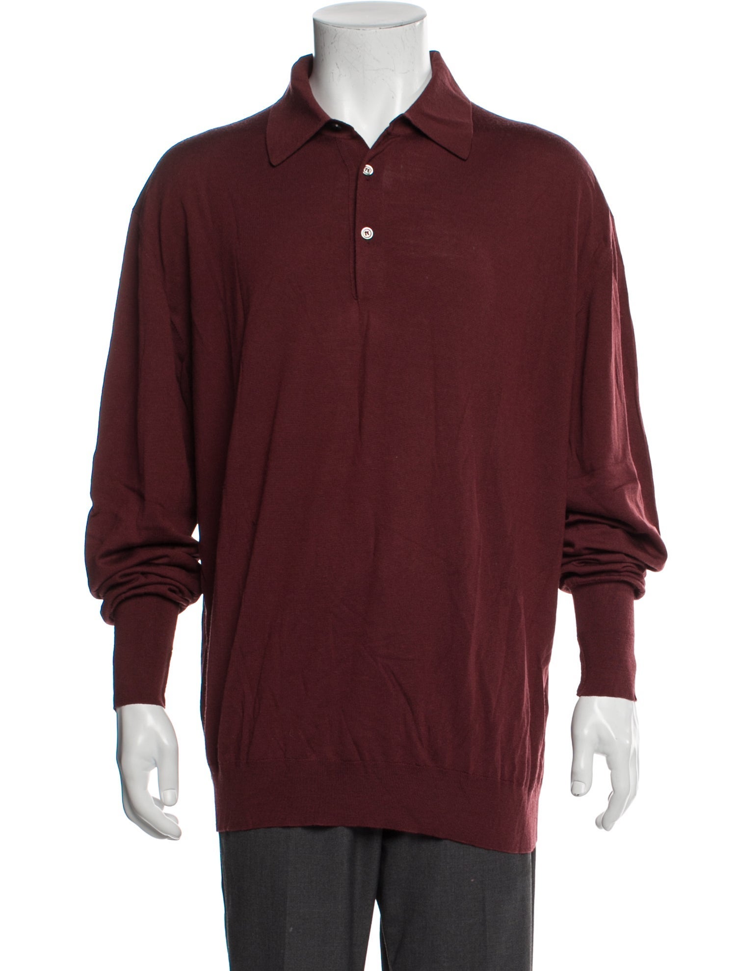 Ermenegildo Zegna Wool Collar Polo Sweater