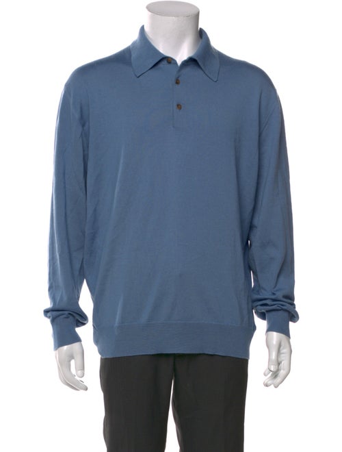 Ermenegildo Zegna Wool Collar Polo Sweater