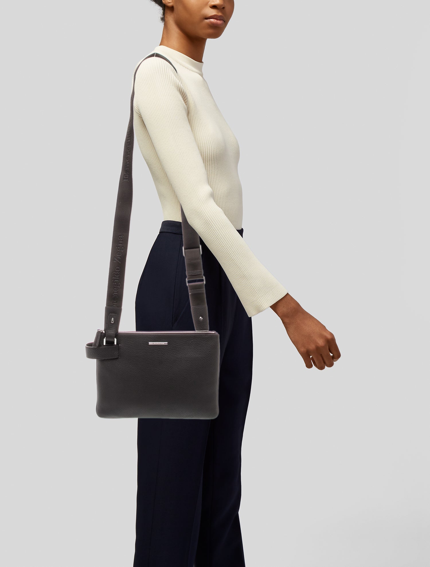 Ermenegildo Zegna Leather Crossbody Bag