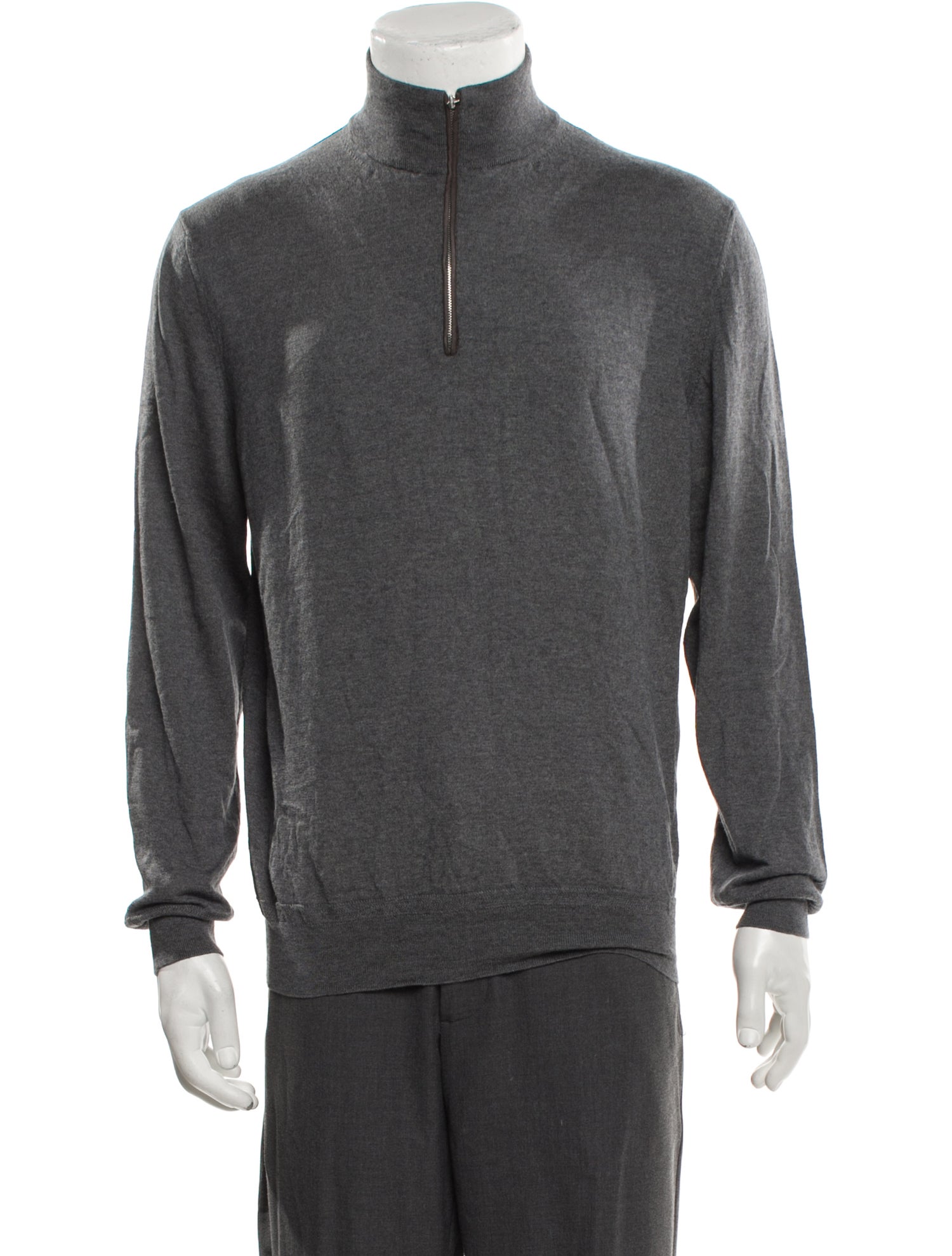 Ermenegildo Zegna Virgin Wool Turtleneck Polo Sweater