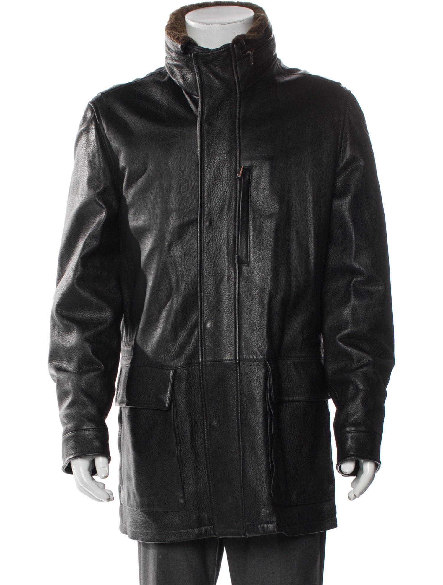 Ermenegildo Zegna Leather Parka