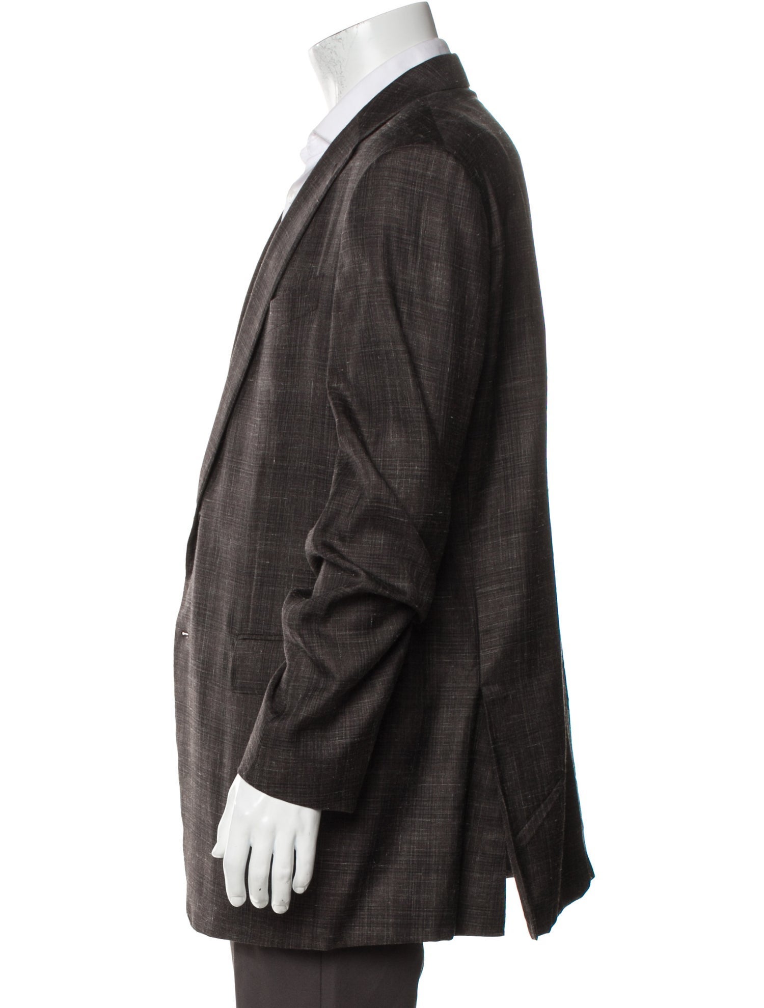 Ermenegildo Zegna Cashmere Plaid Print Blazer