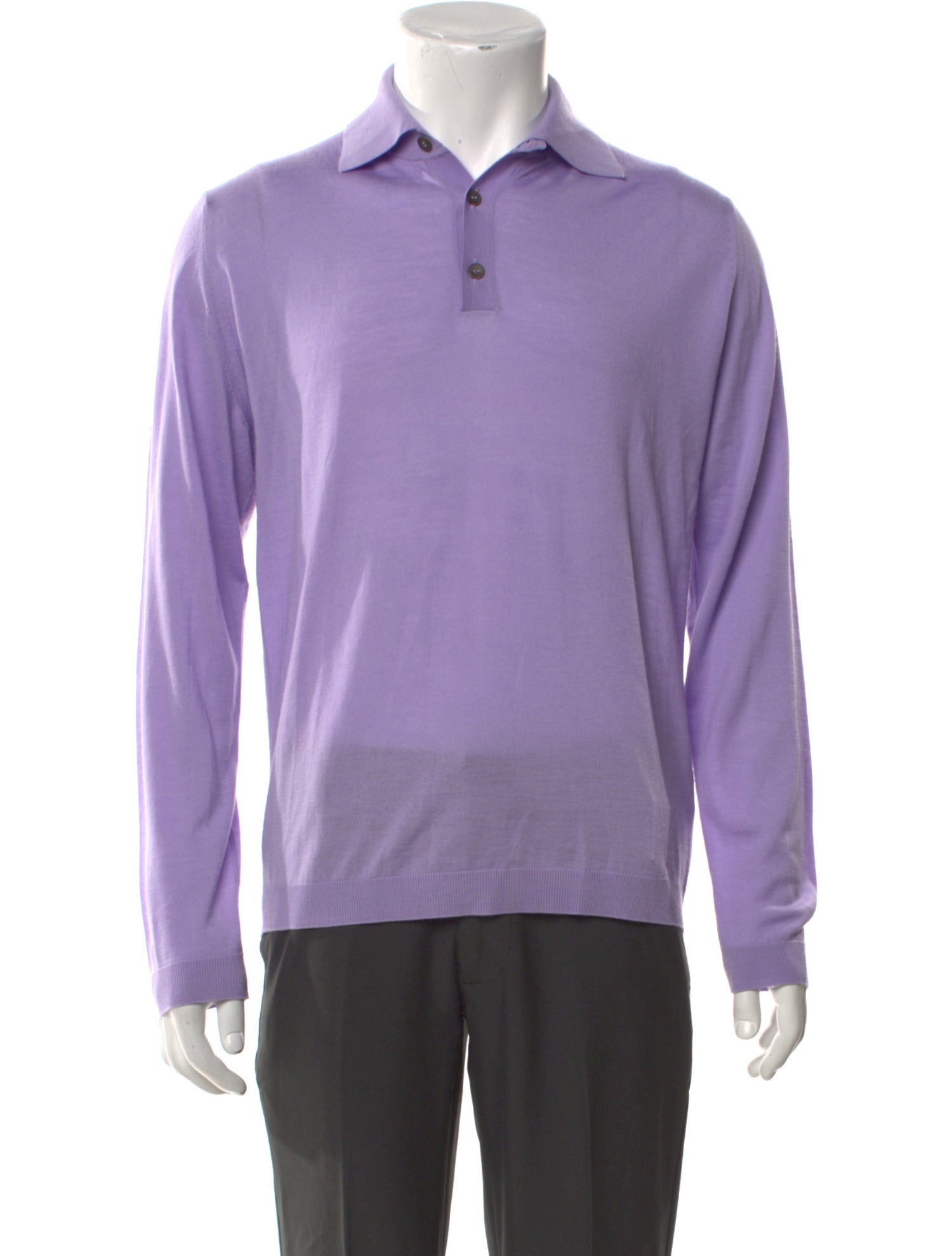 Ermenegildo Zegna Wool Collar Polo Sweater