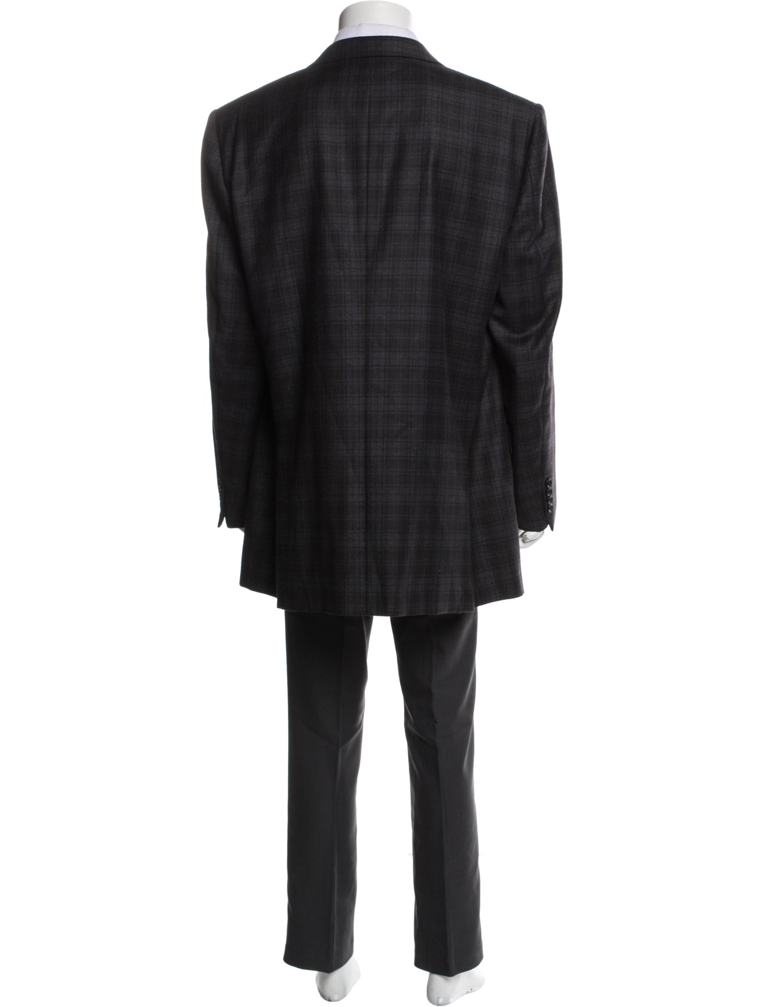 Ermenegildo Zegna Wool Plaid Print Blazer