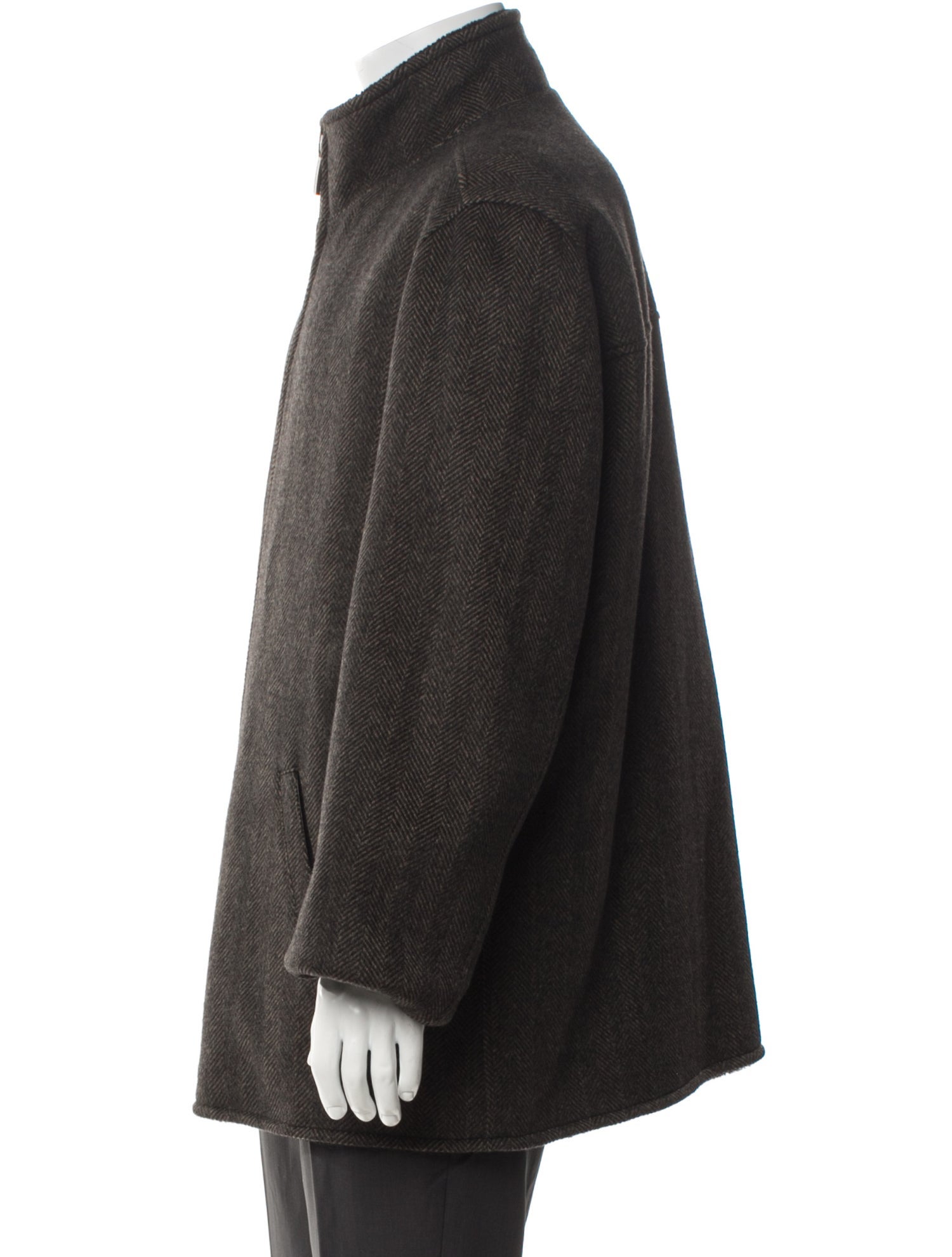 Ermenegildo Zegna Cashmere Tweed Pattern Overcoat