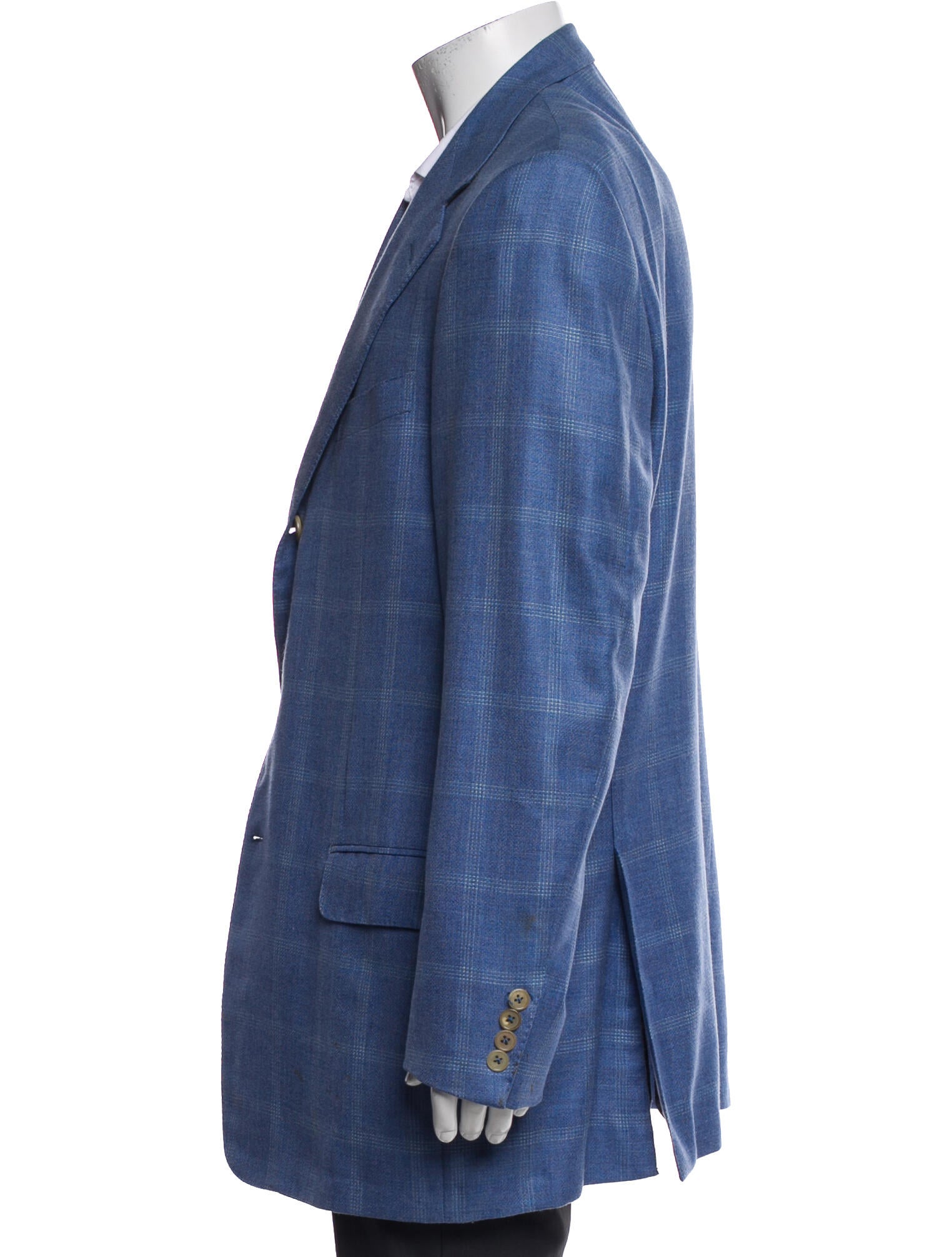 Ermenegildo Zegna Cashmere Plaid Print Blazer