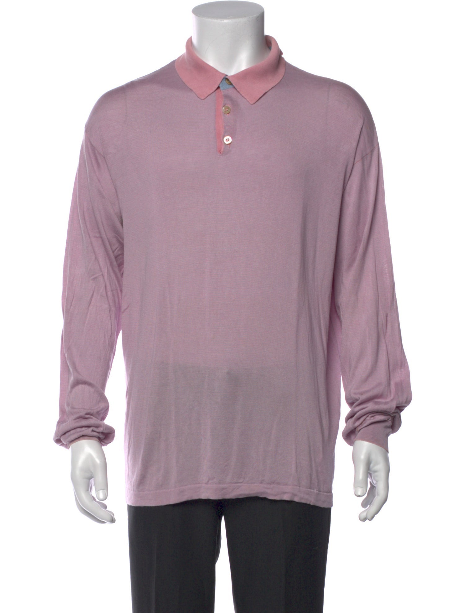 Ermenegildo Zegna Silk Crew Neck Polo Sweater