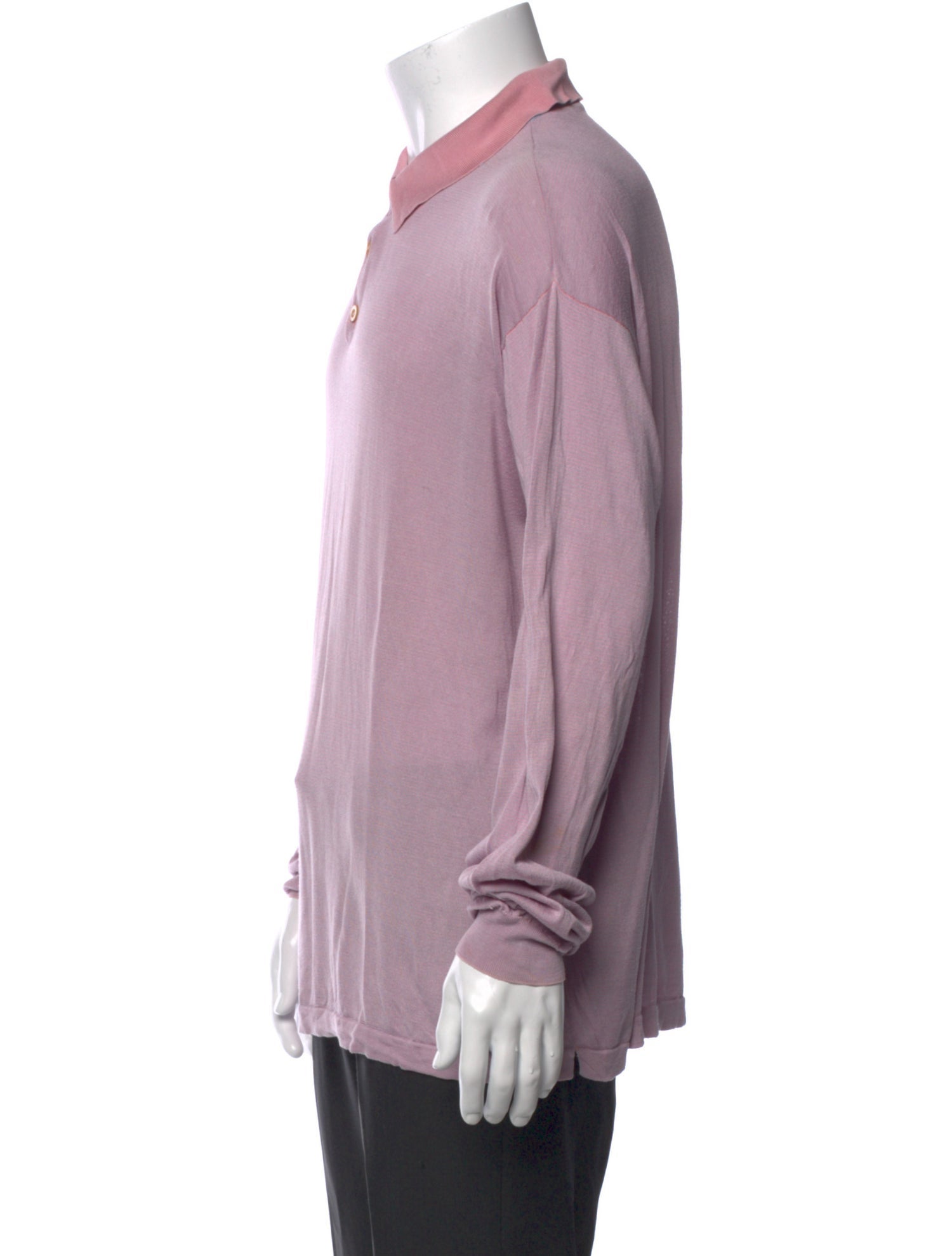 Ermenegildo Zegna Silk Crew Neck Polo Sweater