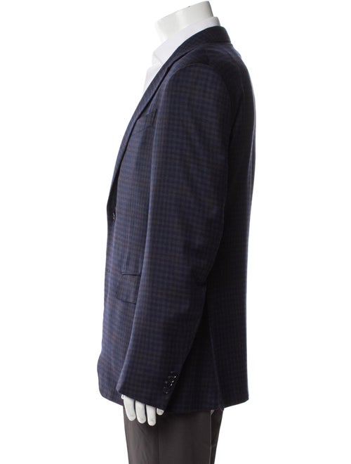 Ermenegildo Zegna Wool Plaid Print Blazer